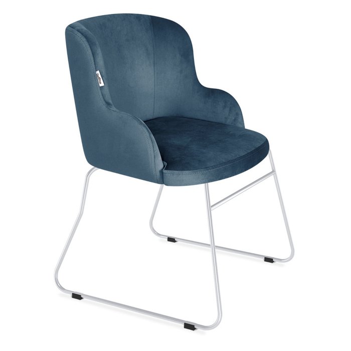 Обеденный стул-кресло Prospero синего цвета