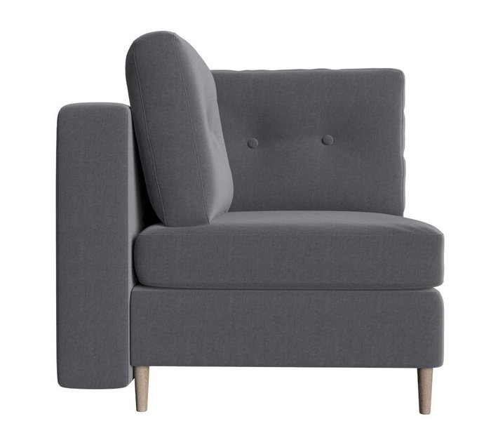 Модуль угловой сектор Белфаст серого цвета - купить Интерьерные кресла по цене 17931.0
