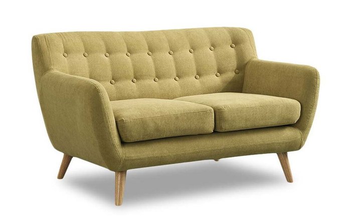 Прямой диван Copenhagen желто-зеленого цвета - лучшие Прямые диваны в INMYROOM