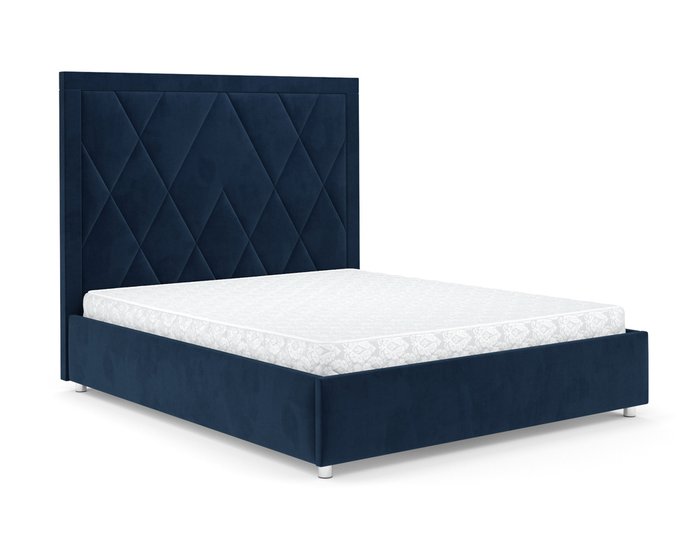 Кровать Треви 160х190 Luna 034 темно-синего цвета с подъемным механизмом  - купить Кровати для спальни по цене 38390.0