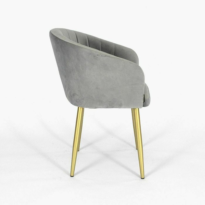 Стул Гарда серо-золотого цвета - лучшие Обеденные стулья в INMYROOM