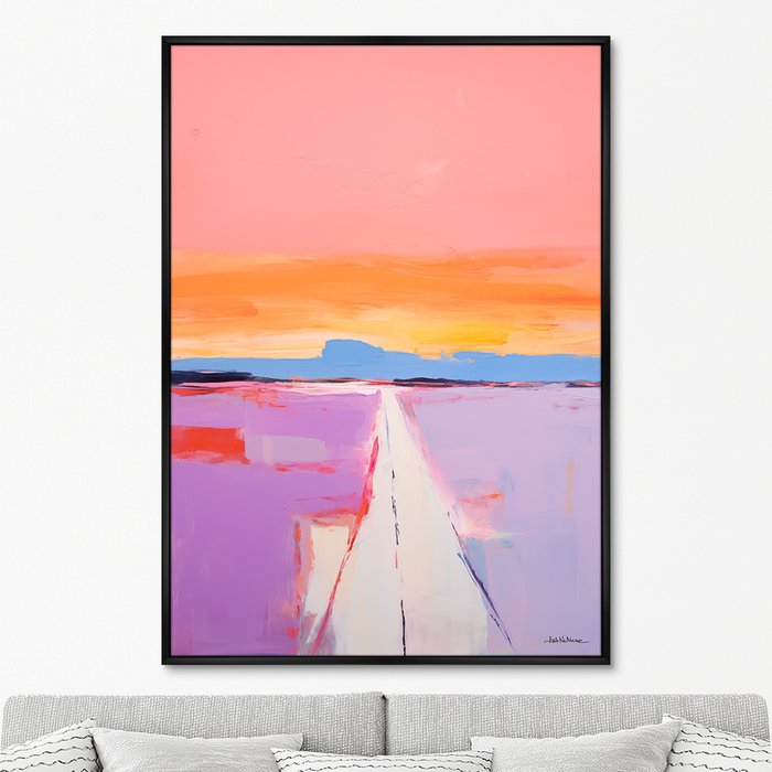 Репродукция картины Landscape collection, Purple and pink, No 1, 2024г. - купить Картины по цене 24999.0