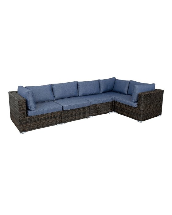 Модульный угловой диван Karl с синими подушками