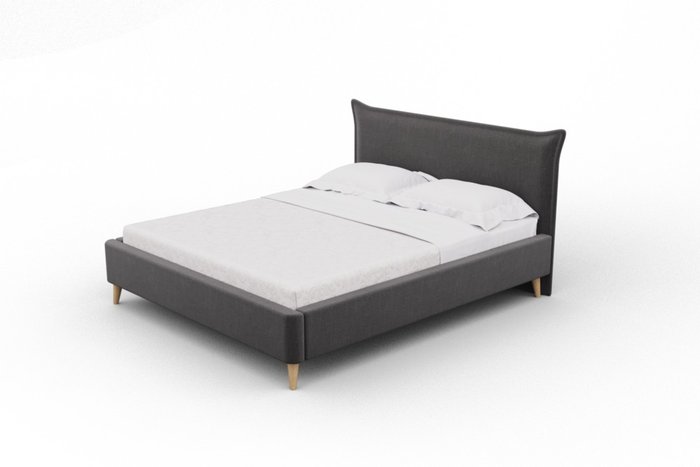 Кровать Олимпия 150x190 с подъёмным механизмом темно-серого цвета