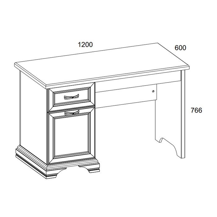 Письменный стол Monako M цвета сосна винтаж - купить Письменные столы по цене 24599.0