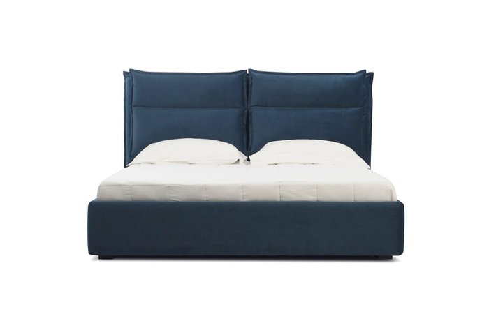 Кровать Wing 200х200 синего цвета c подъемным механизмом  - купить Кровати для спальни по цене 179550.0