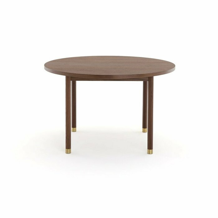 Стол обеденный из шпона орехового дерева Lambro коричневого цвета - купить Обеденные столы по цене 71846.0