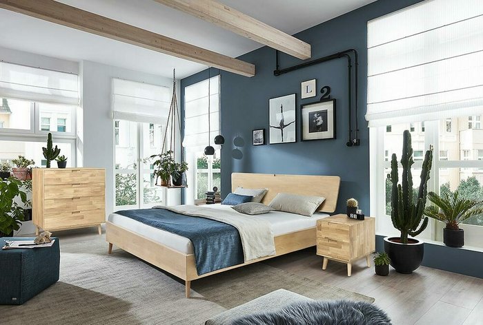 Кровать Ирвинг 160х200 цвета белёный дуб без основания - лучшие Кровати для спальни в INMYROOM