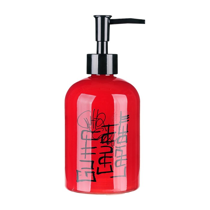Дозатор для жидкого мыла Graffity красного цвета - лучшие Диспенсеры для мыла в INMYROOM