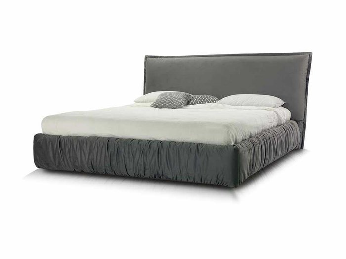 Кровать Now 160х190 серого цвета с подъемным меxанизмом