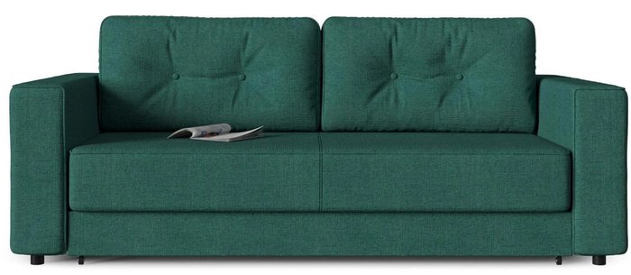 Диван-кровать прямой Принстон (Менли) 05 зеленого цвета - купить Прямые диваны по цене 34310.0
