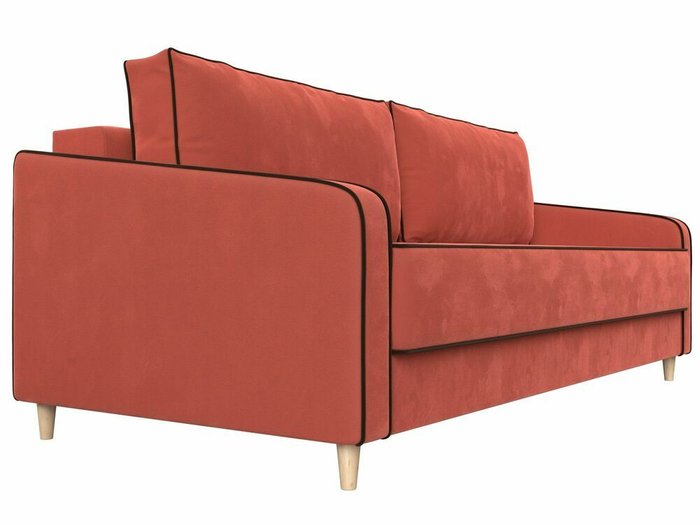 Прямой диван-кровать Варшава кораллового цвета - лучшие Прямые диваны в INMYROOM