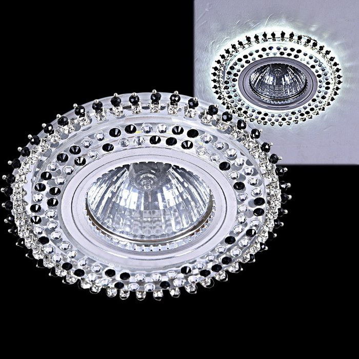 Встраиваемый светильник 59502-9.0-001MN MR16+LED3W BK (хрусталь, цвет прозрачный) Встраиваемый светильник 59502-9.0-001MN MR16+LED3W BK (хрусталь, цвет прозрачный)