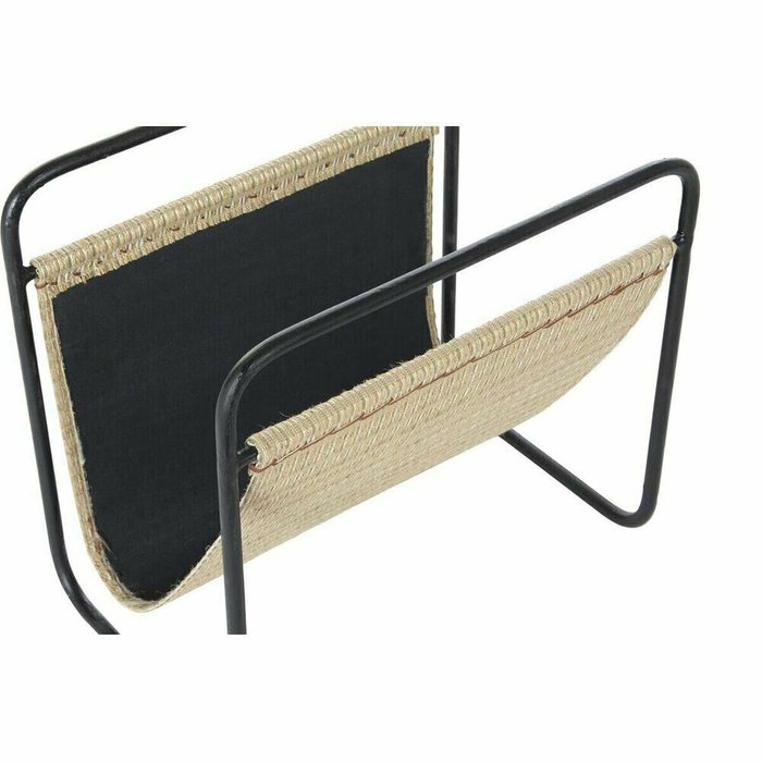 Полка для журналов 39 x 26 x 36 cm Натуральный Чёрный Металл - купить Газетницы по цене 9095.0