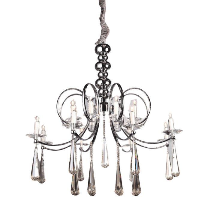 Хрустальная подвесная люстра Lumina Deco FOLLIO LDP 6078-16 - купить Подвесные люстры по цене 16720.0