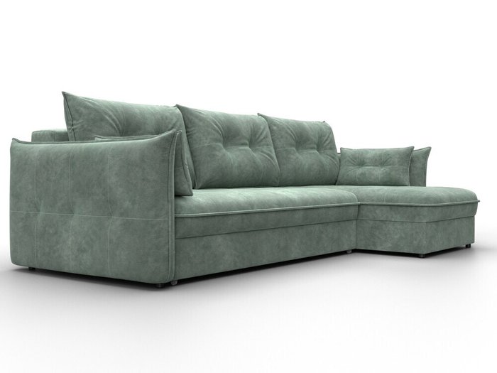 Угловой диван-кровать Лига-100 светло-зеленого цвета - лучшие Угловые диваны в INMYROOM