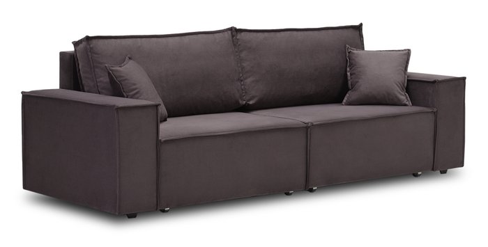 Диван-кровать Фабио коричнево-фиолетового цвета - купить Прямые диваны по цене 38600.0