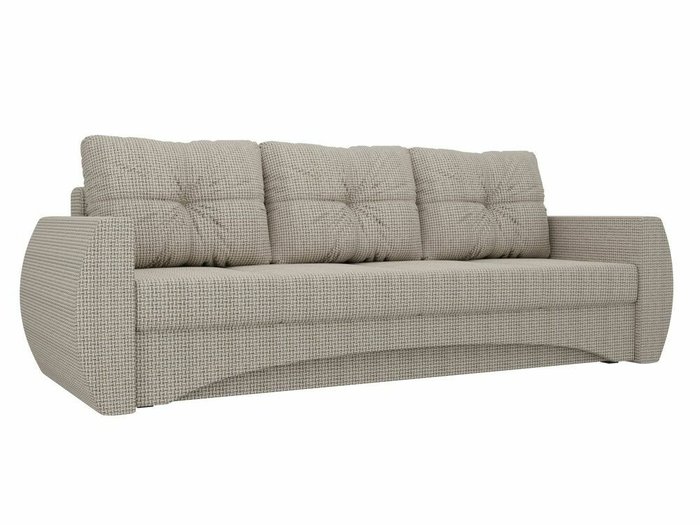 Прямой диван-кровать Сатурн серо-бежевого цвета