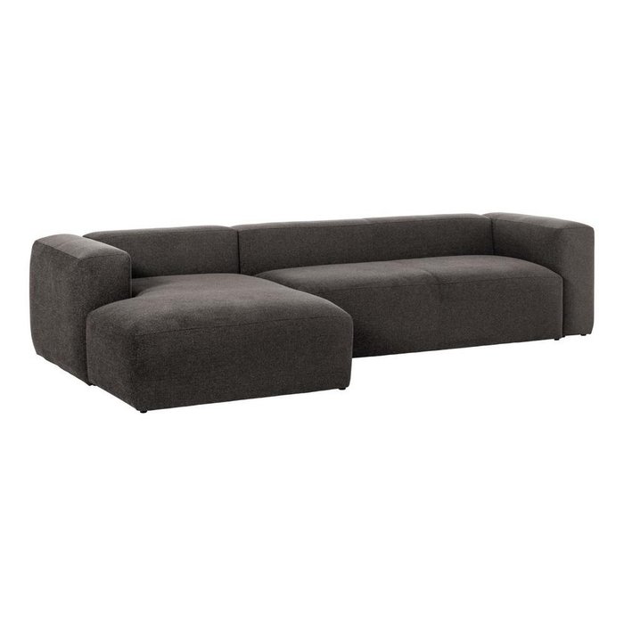 Угловой диван Grey Blok  темно-серого цвета