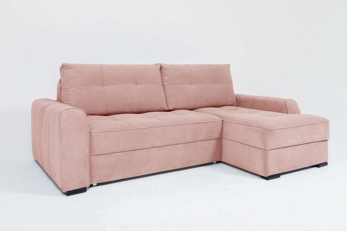 Угловой диван-кровать Soft II розового цвета (правый) - купить Угловые диваны по цене 95380.0