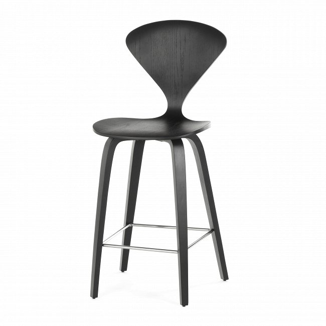 Барный стул со спинкой черного цвета