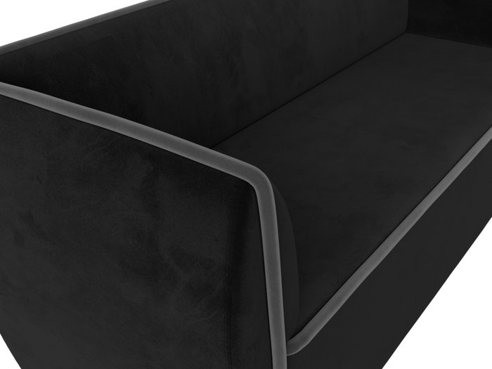 Прямой диван Бергамо черного цвета - купить Прямые диваны по цене 31999.0