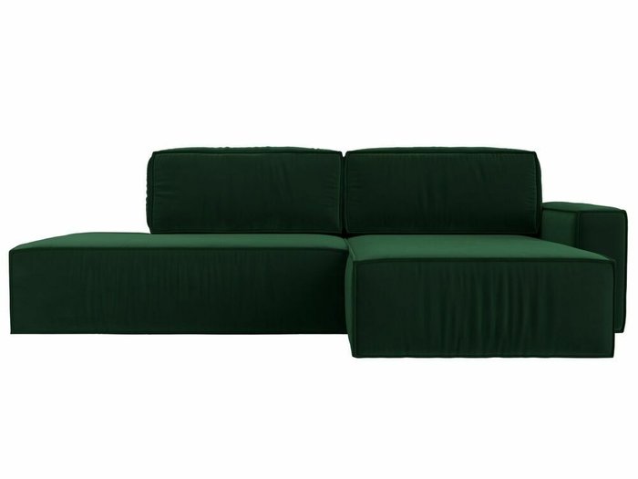 Угловой диван-кровать Прага модерн темно-зеленого цвета правый угол - купить Угловые диваны по цене 81999.0