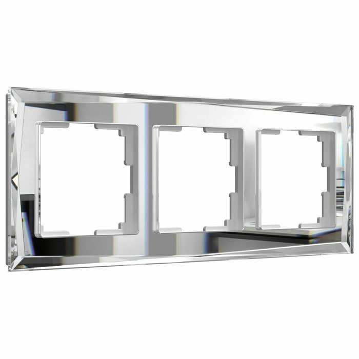 Рамка из стекла на 3 поста Diamant зеркальный W0031220 Рамка из стекла на 3 поста Diamant зеркальный W0031220