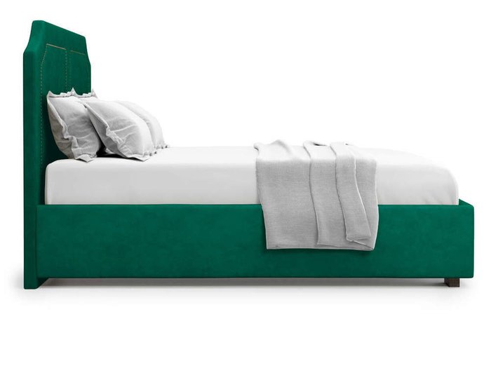 Кровать Lago без подъемного механизма 160х200 зеленого цвета - лучшие Кровати для спальни в INMYROOM