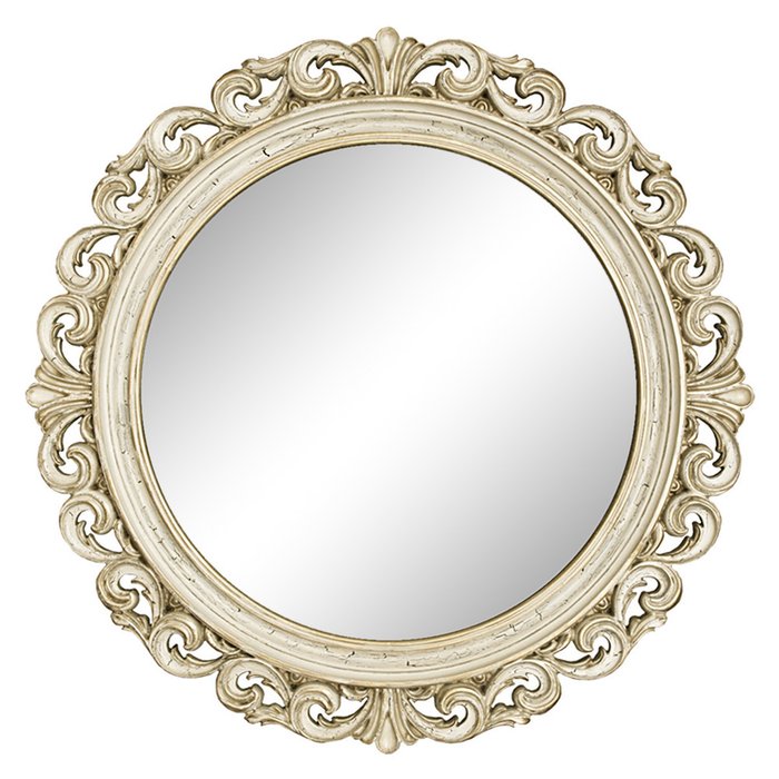 Настенное зеркало Фроуд Слоновая кость золото патина кракелюр