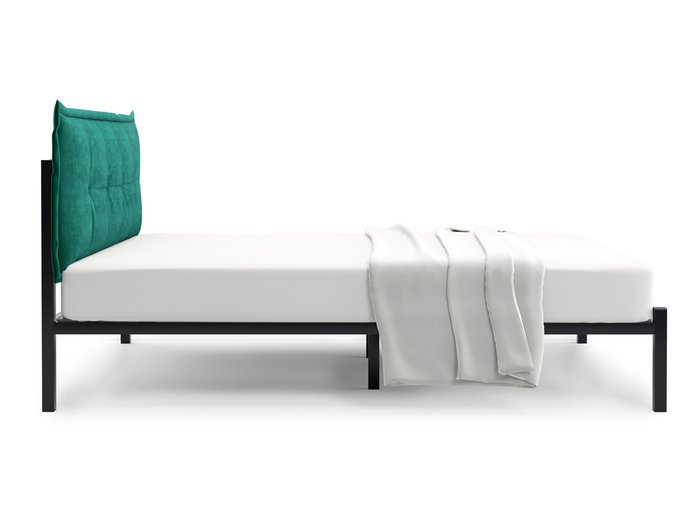 Кровать Лофт Cedrino 160х200 темно-зеленого цвета без подъемного механизма - лучшие Кровати для спальни в INMYROOM
