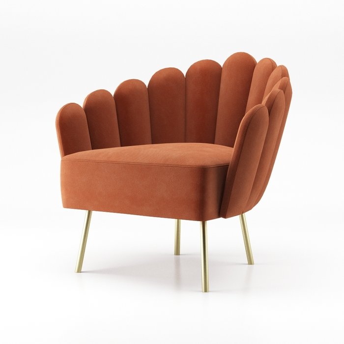 Кресло Amira терракотового цвета - купить Интерьерные кресла по цене 63000.0