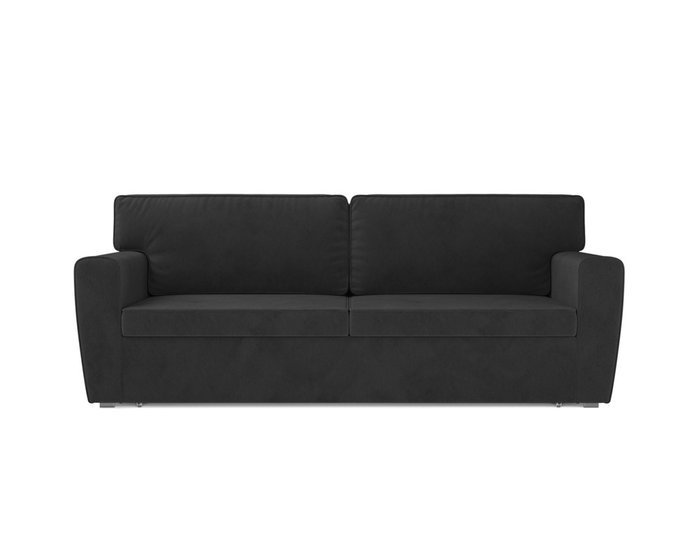 Прямой диван-кровать Оскар черного цвета - купить Прямые диваны по цене 34090.0