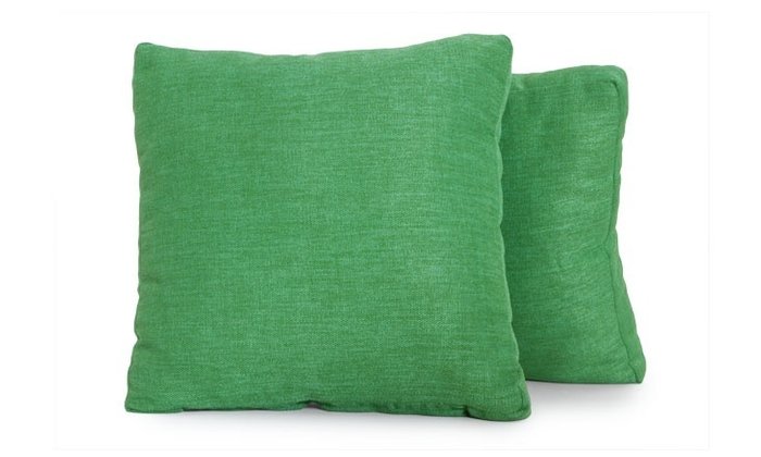 Набор из двух классических подушек зеленого цвета