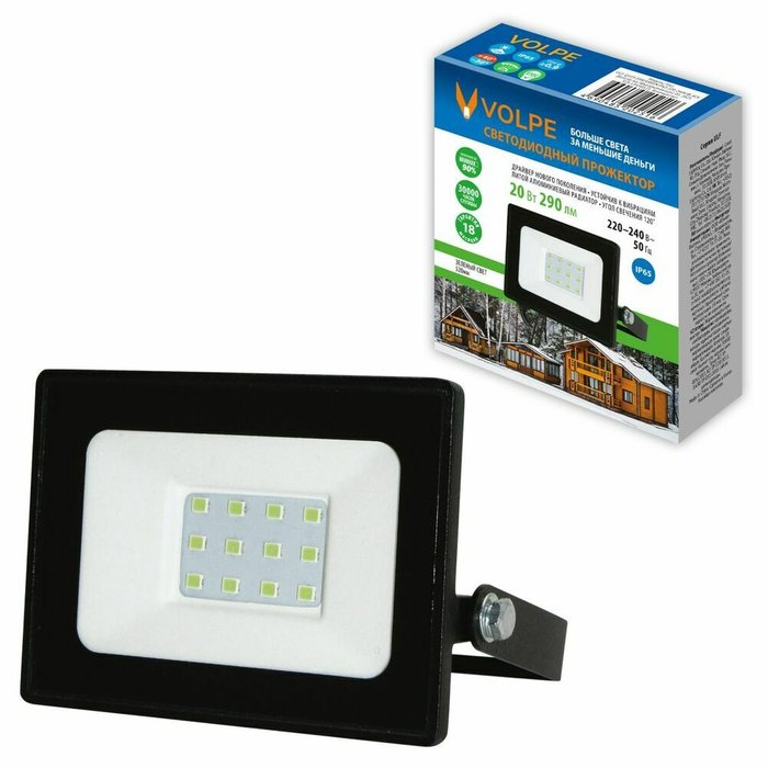 Прожектор ULF-Q519 20W/GREEN IP65 220-240V BLACK (алюминий, цвет черный) - лучшие Уличные прожекторы в INMYROOM Прожектор ULF-Q519 20W/GREEN IP65 220-240V BLACK (алюминий, цвет черный) - лучшие Уличные прожекторы в INMYROOM