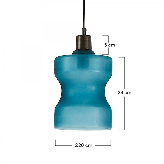 Подвесной светильник Corbin голубого цвета - купить Подвесные светильники по цене 8990.0