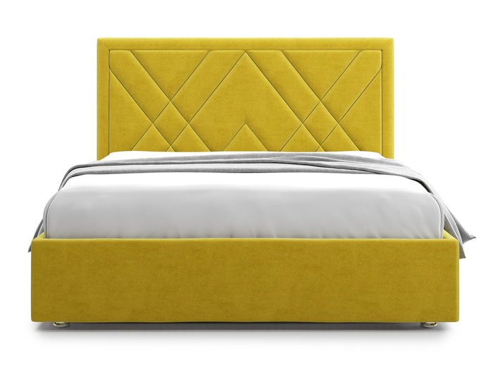 Кровать Premium Milana 2 160х200 желтого цвета с подъемным механизмом - купить Кровати для спальни по цене 73400.0