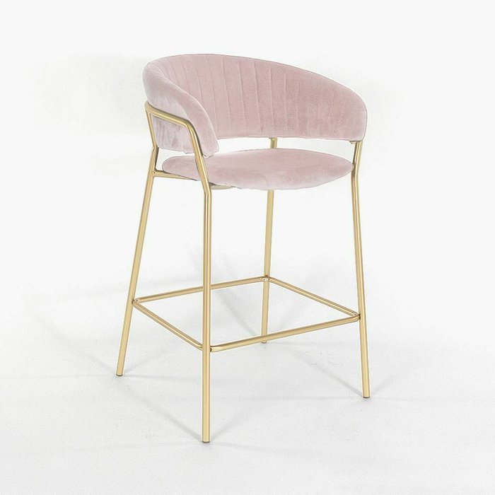 Полубарный стул Пиза розового цвета