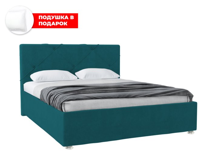 Кровать Моранж 160х200 темно-зеленого цвета с подъемным механизмом
