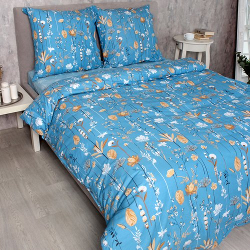 КПБ 'Традиция' дуэт, поплин, 100% хлопок, пл. 118 гр./кв.м., 'Ботаника' - купить Комплекты постельного белья по цене 5076