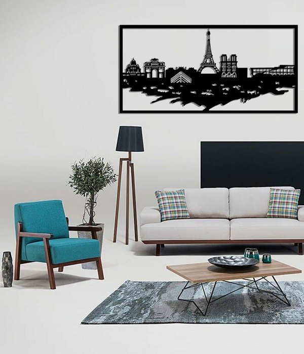 Декорация на стену Париж 45x90 из металла - купить Декор стен по цене 16350.0 Декорация на стену Париж 45x90 из металла - купить Декор стен по цене 16350.0