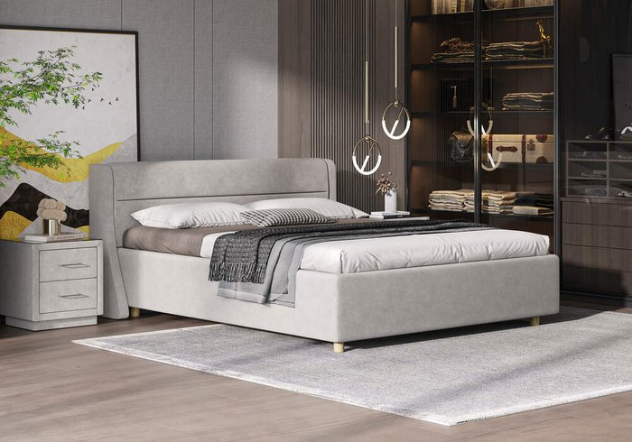 Кровать Madrid 180х200 серого цвета без основания и подъемного механизма  - лучшие Кровати для спальни в INMYROOM