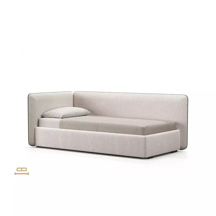 Кровать Assai Corner 90х200 бежевого цвета без подъемного механизма