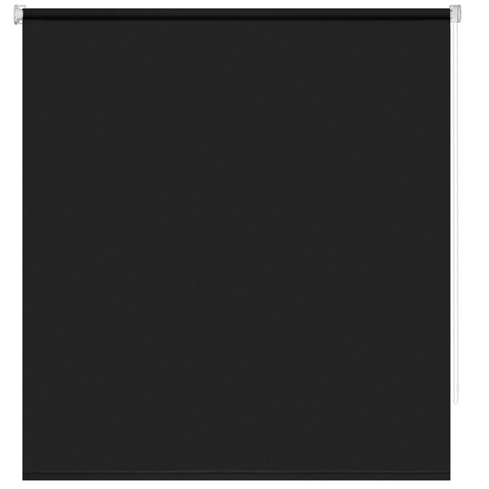 Рулонная штора Миниролл Плайн черного цвета 90x160 - купить Шторы по цене 1205.0