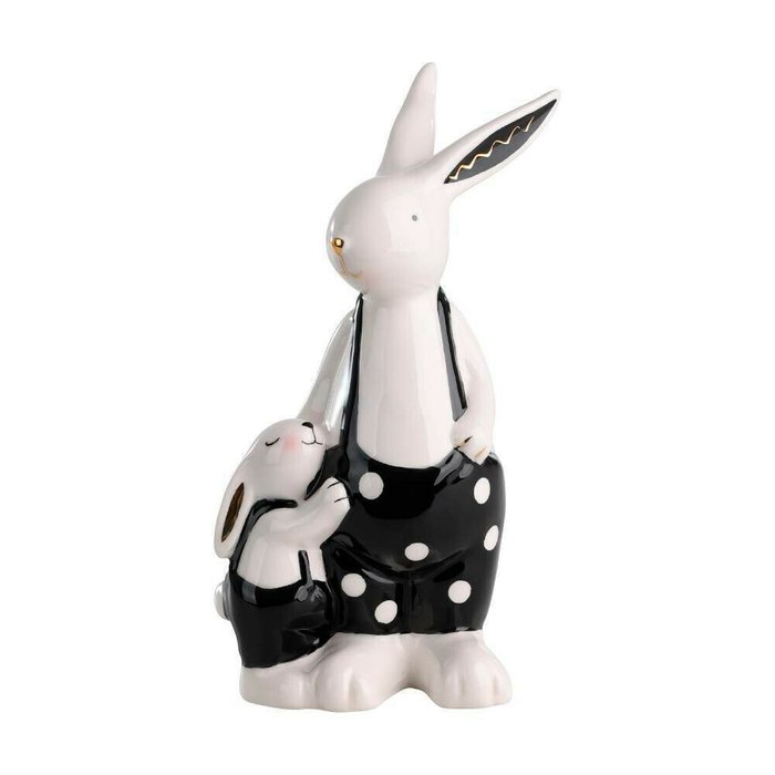 Фигурка заяц Landjut черно-белого цвета - купить Фигуры и статуэтки по цене 1890.0