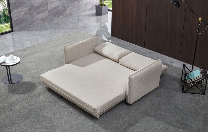 Прямой диван-кровать Arizona кремового цвета - купить Прямые диваны по цене 82615.0