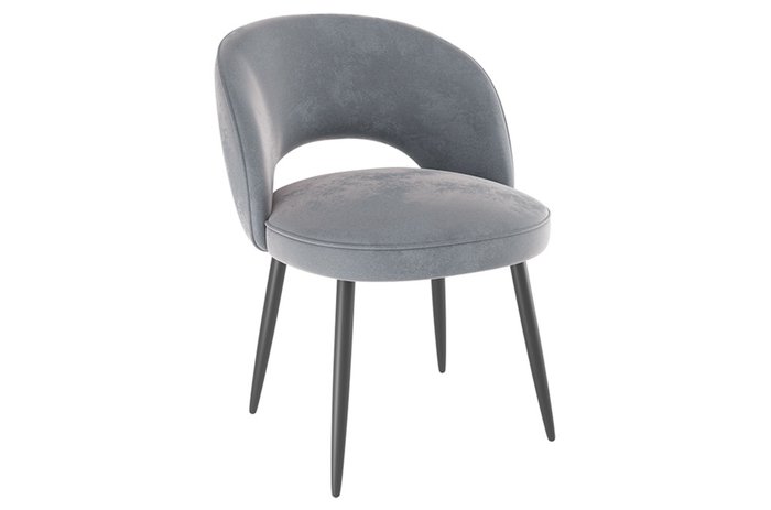 Набор из двух стульев Моли серого цвета с черными ножками - купить Обеденные стулья по цене 17290.0