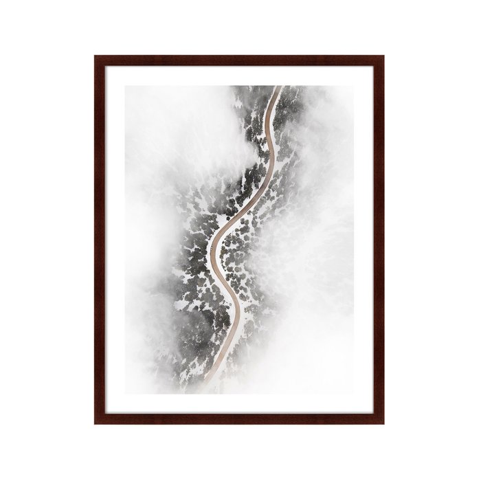 Набор из двух репродукций картин Winter road views  - лучшие Картины в INMYROOM