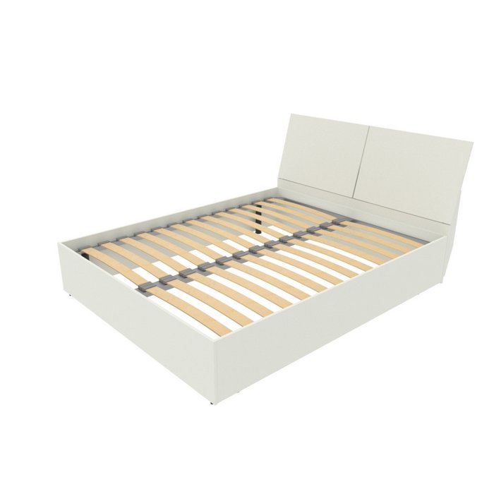 Кровать Рассвет 140х200 светло-серого цвета без подъемного механизма Кровать Рассвет 140х200 светло-серого цвета без подъемного механизма