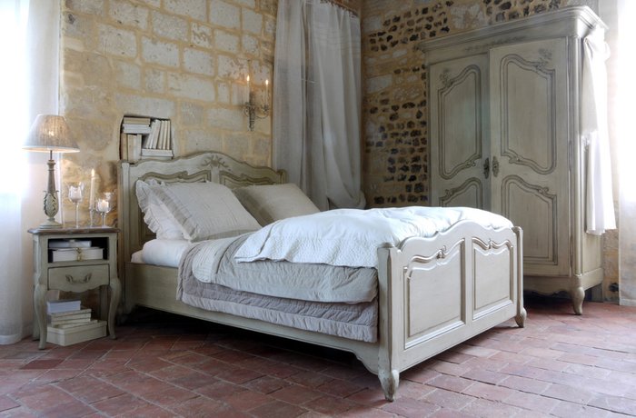 Кровать двухспальная Поместье бежевого цвета 140х190   - купить Кровати для спальни по цене 173500.0